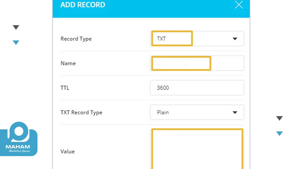 تایید مالکیت از طریق DNS