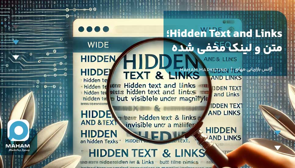 Hidden Text and Links؛ متن و لینک مخفی شده