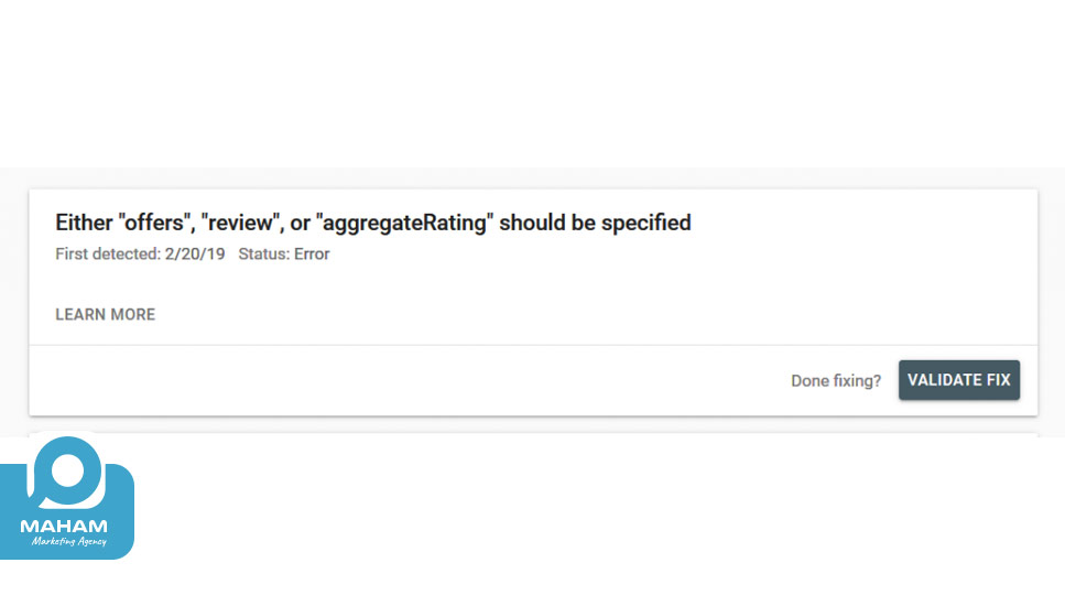 ۲۸. خطای Either "Offers", "Review", or "aggregateRating" should be specified