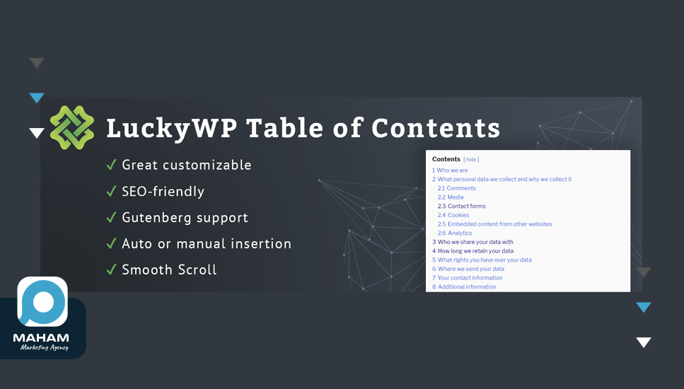 افزونه LuckyWP Table of Contents